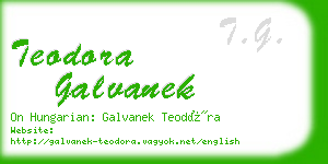 teodora galvanek business card